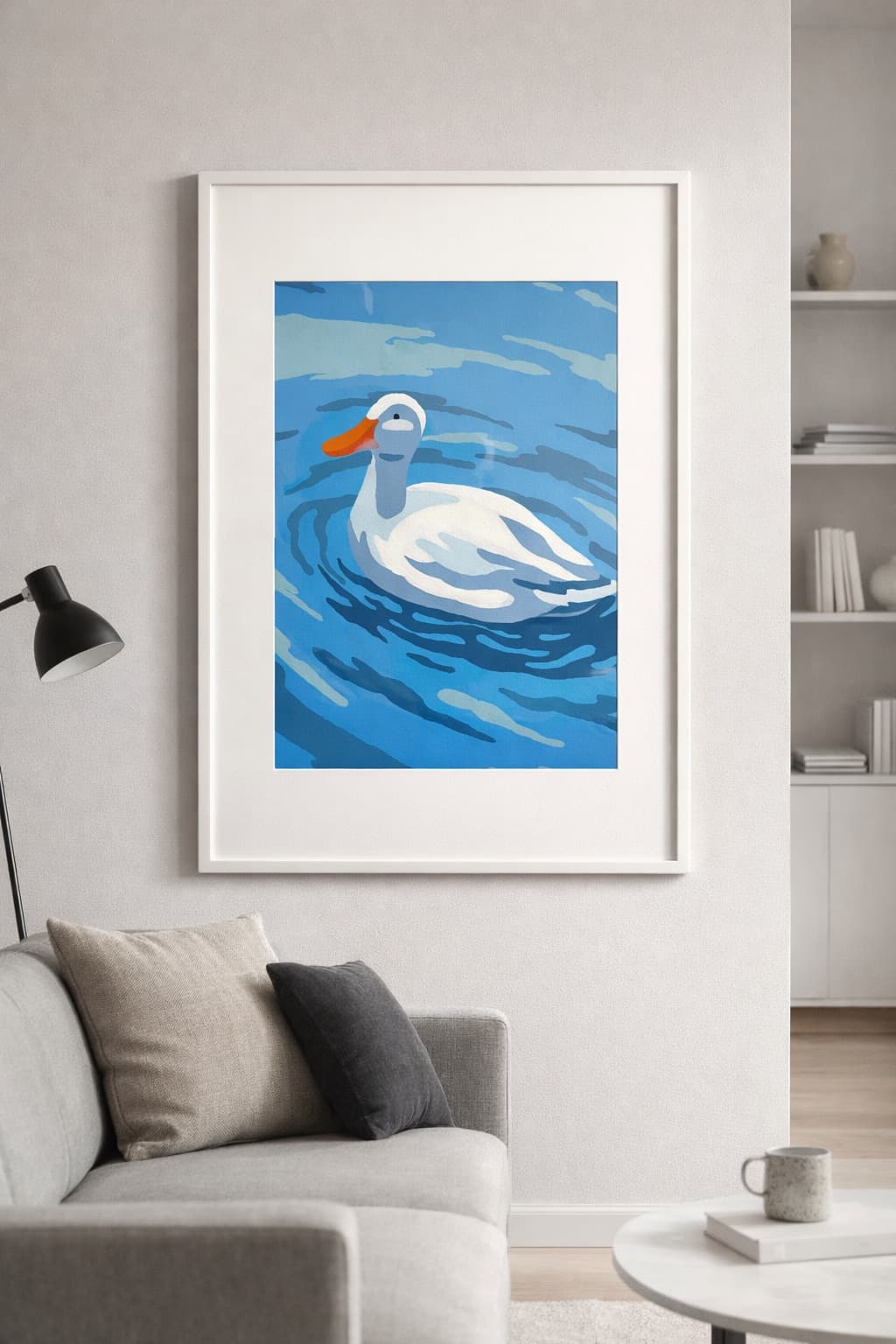 Acrylgemälde einer Ente von GHWB Studio – ausgestellt bei Kunst im Schaufenster Holzkirchen